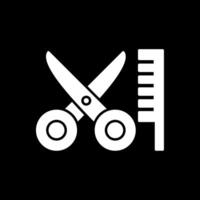 Haarschnitt Glyphe umgekehrtes Symbol vektor