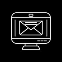 E-Mail-Zeile invertiertes Symbol vektor