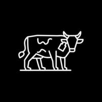 Vieh Landwirtschaft Linie invertiert Symbol vektor