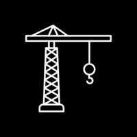 Turm Kran Linie invertiert Symbol vektor
