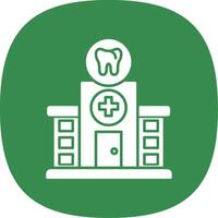 Dental Klinik Glyphe Kurve Symbol vektor