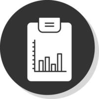 Bar Diagramm Glyphe grau Kreis Symbol vektor