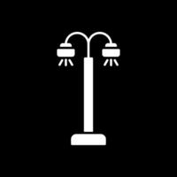 Straße Lampe Glyphe invertiert Symbol vektor