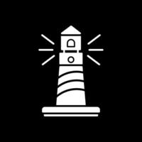 Leuchtturm Glyphe umgekehrtes Symbol vektor