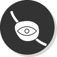 Augenklappe Glyphe grau Kreis Symbol vektor