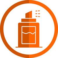 deodorant glyf orange cirkel ikon vektor