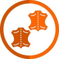 Leder Glyphe Orange Kreis Symbol vektor