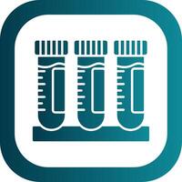Prüfung Tube Glyphe Gradient runden Ecke Symbol vektor