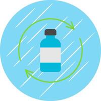 Flasche Recycling eben Blau Kreis Symbol vektor