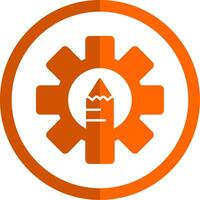 redigera verktyg glyf orange cirkel ikon vektor