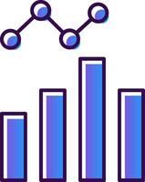 Daten Analyse Gradient gefüllt Symbol vektor