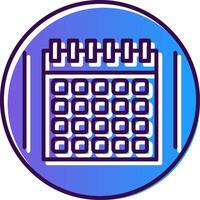 Kalender Gradient gefüllt Symbol vektor