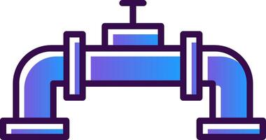 Rohr Gradient gefüllt Symbol vektor