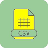 csv gefüllt Gelb Symbol vektor