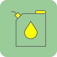 bränsle fylld gul ikon vektor