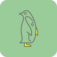 Pinguin gefüllt Gelb Symbol vektor