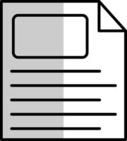 Datei gefüllt Hälfte Schnitt Symbol vektor