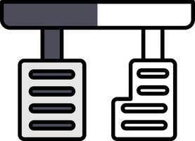 pedaler fylld halv skära ikon vektor