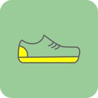 Fitnessstudio Schuhe gefüllt Gelb Symbol vektor