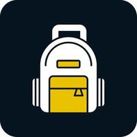 Rucksack-Glyphe zweifarbiges Symbol vektor