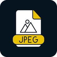 JPEG-Glyphe zweifarbiges Symbol vektor