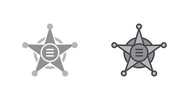 Sheriff-Abzeichen-Symbol vektor