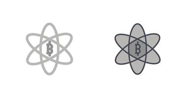 Bitcoin Wissenschaft Symbol vektor