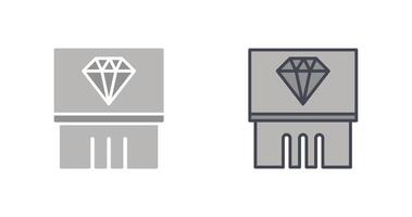 Diamant Ausstellungsstück Symbol vektor