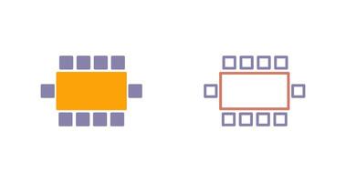 konferens rum stol ikon vektor