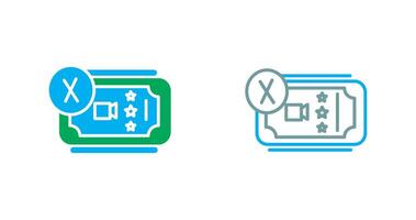 stornieren Fahrkarte Symbol vektor