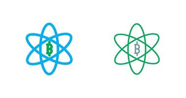 Bitcoin Wissenschaft Symbol vektor