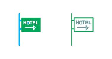 Hotelschild-Symbol vektor