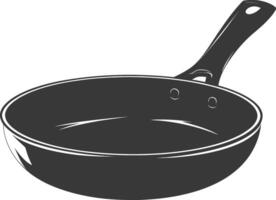 ai generiert Silhouette schwenken Kochen Werkzeug schwarz Farbe nur vektor