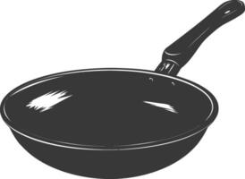 ai generiert Silhouette schwenken Kochen Werkzeug schwarz Farbe nur vektor