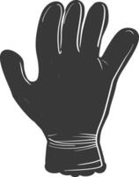 ai generiert Silhouette Ofen Handschuh schwarz Farbe nur voll vektor
