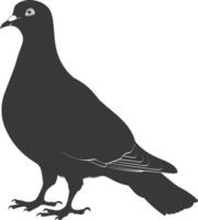 ai generiert Silhouette Taube Vogel Tier schwarz Farbe nur voll Körper vektor