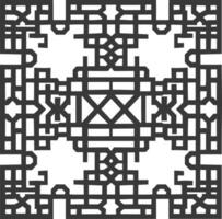 Silhouette von klassisch Chinesisch Fenster Gitter Muster schwarz Farbe nur vektor