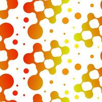 de är cirklar ansluten till varje Övrig tycka om en viskös massa. rytmisk spridd former fogade i gul och orange färger. bakgrund. en enkel illustration för de förbindelse vektor