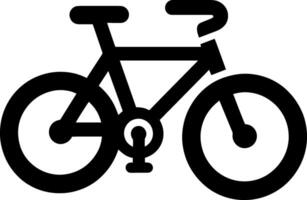 Fahrrad Symbol eben Design Illustration von Radfahren Symbol mit Rennen Fahrrad und Berg Fahrrad Silhouette Logo Design, einfach Linie auf minimal Hintergrund vektor