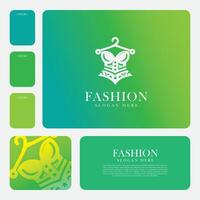 Mode Logo Design, mit ein minimalistisch und elegant eben Stil, geeignet zum Geschäft Marke Logos im das Mode Sektor vektor