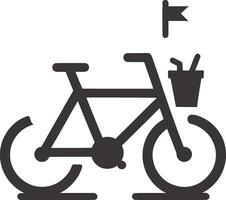 Fahrrad Symbol eben Design Illustration von Radfahren Symbol mit Rennen Fahrrad und Berg Fahrrad Silhouette Logo Design, einfach Linie auf minimal Hintergrund vektor