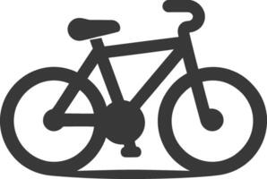cykel ikon platt design illustration av cykling symbol med tävlings cykel och berg cykel silhuett logotyp design, enkel linje på minimal bakgrund vektor
