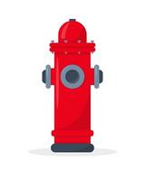 rot Feuer Hydrant isoliert auf Weiß Hintergrund. Feuer Löschen Ausrüstung. vektor