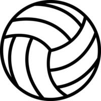 schwarz Linie Symbol zum Volley Ball vektor