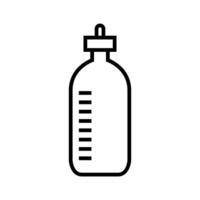 babyflaskikon på vit bakgrund vektor