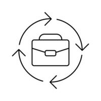 dafür sorgen Geschäft Kontinuität mit das Geschäft Kontinuität planen Symbol, Entwicklung Strategien und Verfahren zu pflegen kritisch Operationen und Dienstleistungen während störend Veranstaltungen. vektor