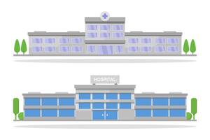 sjukhus byggnader illustrerade i vektor