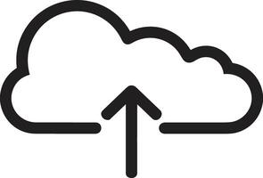 Wolke Symbol Symbol Bild. Illustration von das Hosting Lager Design Bild vektor