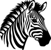 zebra - minimalistisk och platt logotyp - illustration vektor