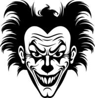 Clown - - schwarz und Weiß isoliert Symbol - - Illustration vektor